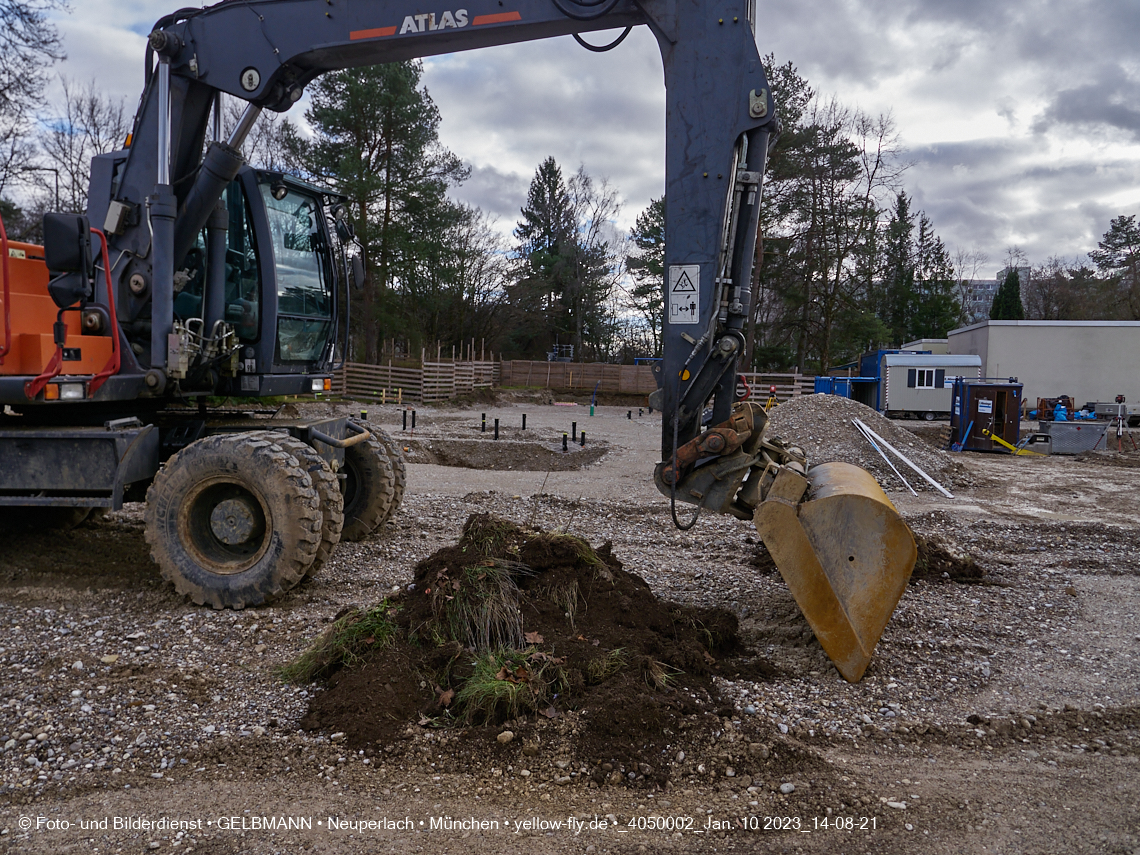 10.01.2023 - Baustelle an der Quiddestraße Haus für Kinder in Neuperlach